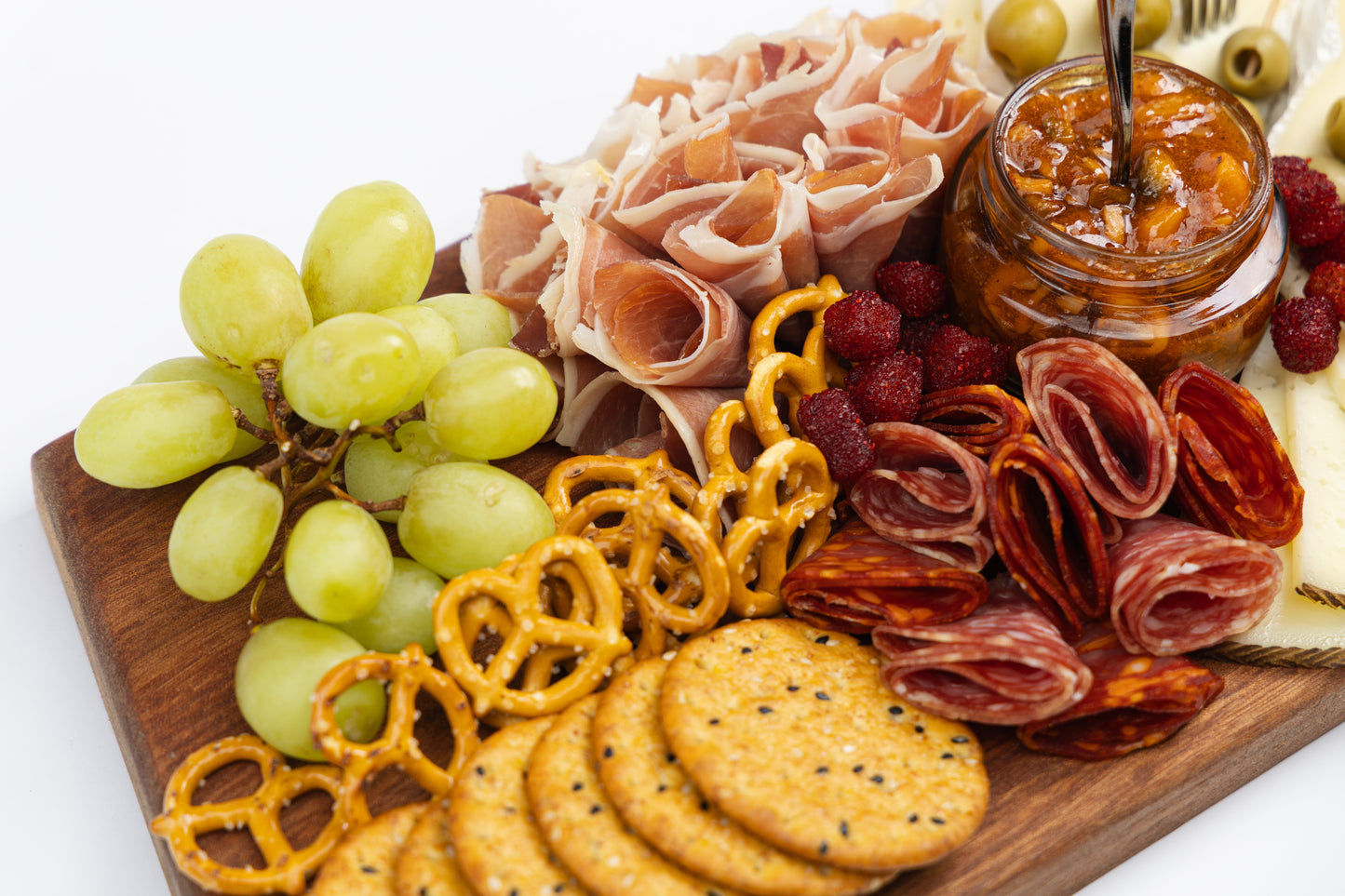 Tabla personalizada con quesos y carnes frías: chica